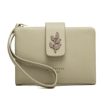 Есенно-зимния нов мрежи, женски кратък чантата си малък портфейл с катарама и цип, ръчно портфейл