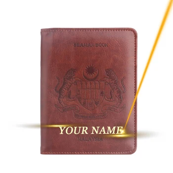 Выгравированное името на RFID За жени и мъже, корици за паспорти, Малайзия, ID, притежател на кредитна карта, Индивидуални калъф за бизнес в чантата си, Аксесоари за Пътуване
