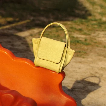 Серия кошница за пазаруване Мини чанта Designe's New Top Leather Portable Mini Bag Чанта-тоут