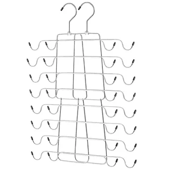2 елемента многослойни закачалки за бельо, 8 слоеве на трайни носители за съхранение на дрехи на закачалки