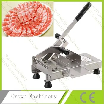Търговска машина за нарязване на месо в месомелачка; машина за рязане на замразено месо
