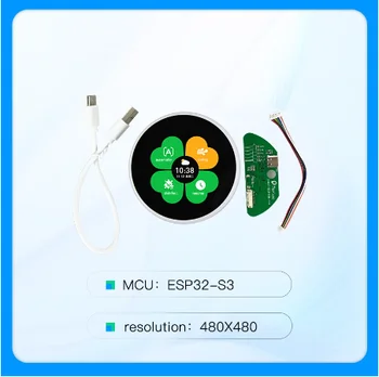 2,1-инчов 480*480 кръг IPS цветен LCD дисплей и химикалка магнитно энкодера ESP32-S3 модул N16R8 IPS дисплей ST7701 2.4 G WiFi