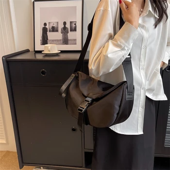 Нова однотонная женствена чанта през рамо с голям капацитет, просто ежедневни Оксфорд модерна дамска чанта за пътуване