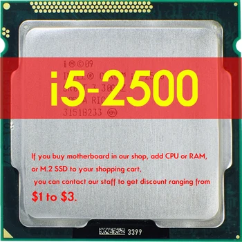 Процесор Xeon I5 2500 четирибандов (3,3 Ghz/L3 = 6 M/95 W) с конектор LGA 1155 Настолен процесор дънна Платка i5-2500 B75 за Intel LGA 1155 kit