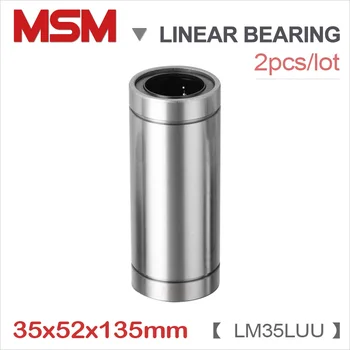 2 елемента Линейни носещи LM35LUU Дългия Тип (dr35 D52 L135) С Тандемной Облицовки 35x52x135 мм, Двойно Широка Употреба Вала 35 мм, SM35GWUU/LMUW35