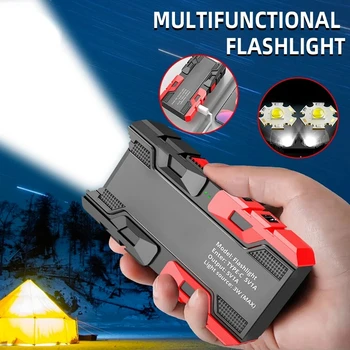2-Ядрен Силна Светлина на Фенерчето На Открито Преносим USB Акумулаторна батерия Многофункционален Led Захранване Водоустойчив Къмпинг Туризъм