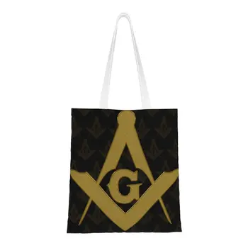 Символ на масонството, пазарска чанта, дамска чанта-тоут, кавайная масонская холщовая чанта за пазаруване, чанти голям капацитет