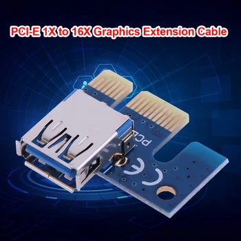 Mini PCI-E Extended Line Card Адаптер USB 3.0 PCI-E от 1X до 16X графичен удължител за КОМПЮТЪР, компютърен кабел за удължаване на храна