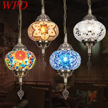 Окачен лампа WPD впечатлява със своя бохемски стил, просто креативна декоративна стъклена led таван полилей за дома, хол, спалня