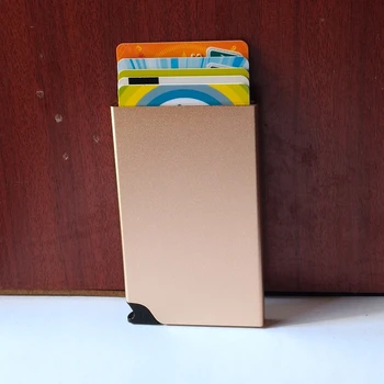 2021 Горещ Автоматично Silde Алуминиев ID Титуляр за Брой Карти, Мъжки Бизнес RFID Блокиране на чантата за Носене за защита на кредитни карти, джоб на чантата