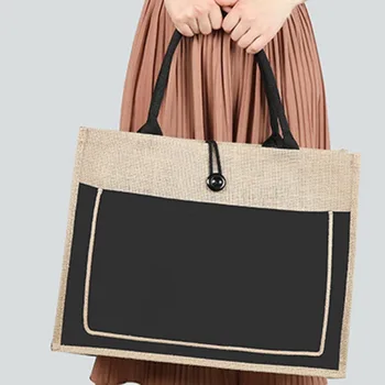 Дамски памучен плат, голяма заготовка за пазаруване, дамски дългогодишна сгъваема чанта, множество памучен плат, холщовая чанта-тоут, чанта за пазаруване