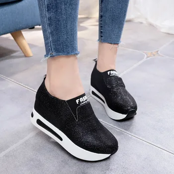 2023 Нова мода дамски обувки на платформа с безплатна доставка, ежедневни елегантни дамски обувки на висок ток, удобни слипоны на масивна ток