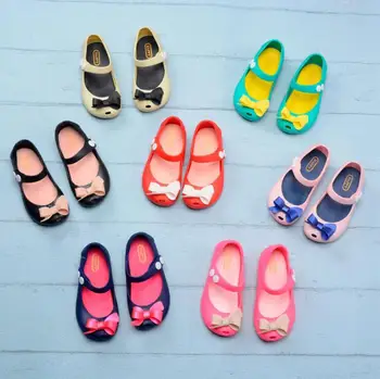 Нови мини-сандали за момичета, желейная обувки с пеперуди, кристални желейные сандали, детски обувки, обувки с риба глава