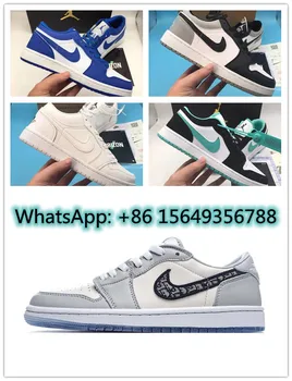 Новост; ниска мъжки обувки Nike air Jordan 1; удобни леки дамски спортни маратонки; баскетболни обувки 36-44;