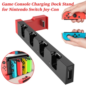 За Nintendo Switch Joy-Con, зарядно устройство за контролер, поставка за зареждане, държач за игралната конзола, докинг станция с индикатор