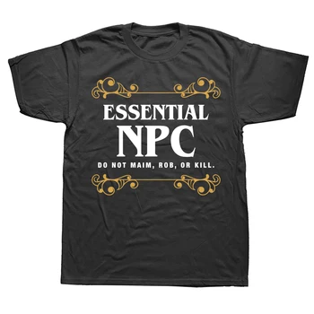 Тениски за игрални герои Essential НДК, памучен градинска дрехи с графичен дизайн, подаръци с къс ръкав за рожден ден, тениски, мъжки дрехи