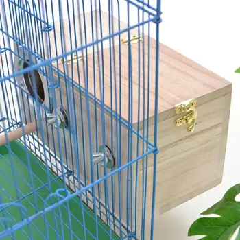 Дървена Кутия за Отглеждане на Папагали, Птици Къща, Гнездо За Развъждане на Декоративни домашни животни, Домашни Балконски Клетки, Аксесоари N0W8