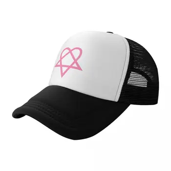 Сердцеграмма - розово бейзболна шапка, коледни шапки, шапка дерби, черна женска плажна мода, мъжки