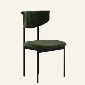 Уникални удобни трапезни столове с черни метални крака, подови единични трапезни столове, минималистичная мебели за хола Dine Silla Plegable