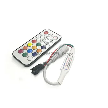 Мини-пиксельный светлинен контролер RF21key DC5-24V Led pixel strip light Controller За IC Strip WS2811 WS2812 WS1903 2048 пиксела