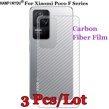 3 бр./лот За Xiaomi Poco F5 F3 F4 Pro GT 3D Нескользящая Задната Филм От Въглеродни Влакна, Защитен Стикер За Екран