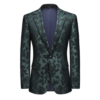 2023 Пролетно-есенния нов костюм с принтом, мъжки малък костюм, бизнес ежедневното палто, изтънчен стил, тънък тенденция, младежки S-XL, пълен размер