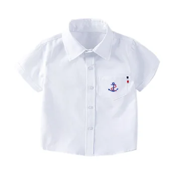 IENENS/лятна детски дрехи за малки момчета, в памучна блуза, ежедневни ризи, блузи с къс ръкав за бебета, блузи за момчета