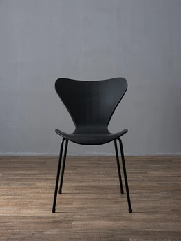 Скандинавски просто малък семеен кът стол уличен дизайнерски пластмасов стол с метална струпясване муравьиный стол № 7 табуретка