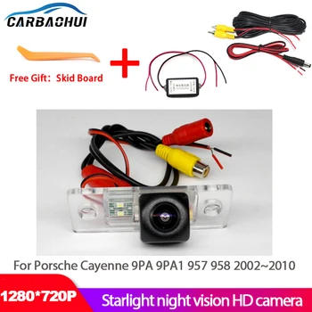 Безжична Камера за Обратно виждане HD CCD Нощно Виждане Резерв на Паркинг на Заден Ход За Porsche Cayenne 9PA 9PA1 957 958 2002 ~ 2010