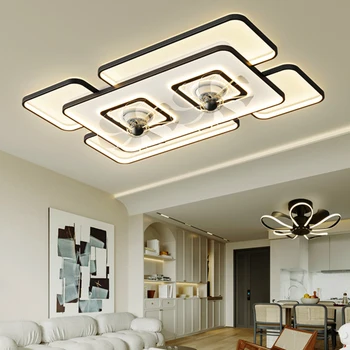 Модерен интериор hogar moderno осветителни тела за хол вентилатор на тавана smart lamparas вентилатор на тавана с осветление за декорация на дома