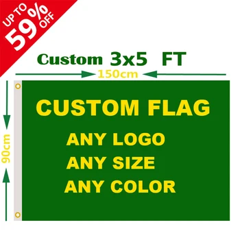 Потребителски флаг 3x5 ФУТА с развевающимся банери, печат на всякакъв размер от 100D полиестер, Реклама, Спортни орнаменти, медни втулки, безплатна доставка