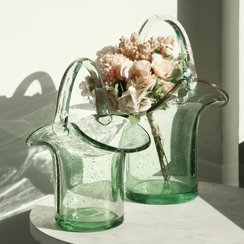 Ваза за цветя за сватбена декорация, централна стъклена ваза за сватба, тенис на терариум, стъклени съдове, дъска настолна ваза в скандинавски стил