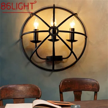 86LIGHT, монтиран на стената лампа в американски стил, Класическа led свещ, аплици, Дизайн на вътрешното осветление в стил Loft, Промишлени ретро осветителни Тела