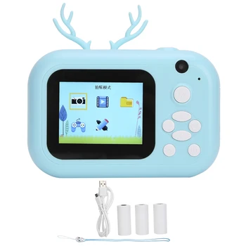 2,4-Инчов IPS екран с HD 1080P Детска помещение Незабавен термопринтер цифров фотоапарат подарък