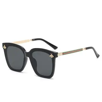 Нови Модни три-цветен Дамски Слънчеви очила Little Bee в тон