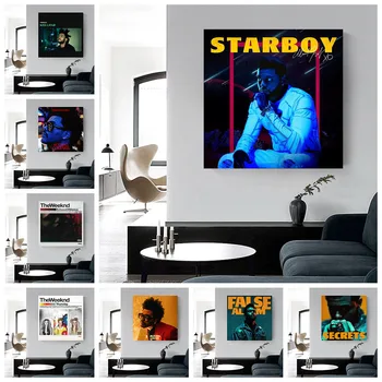 The Weeknd Starboy After Hours The Hills Музика рапър Албум Плакат монтаж на стена арт Декор Платно Естетика Хол разтегателен живопис