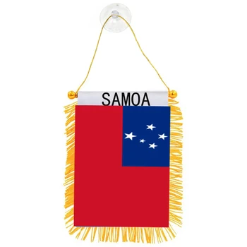 Директна доставка Украса на прозореца на колата на Хлъзгав Овесени ядки Вимпел Знамена Самоа