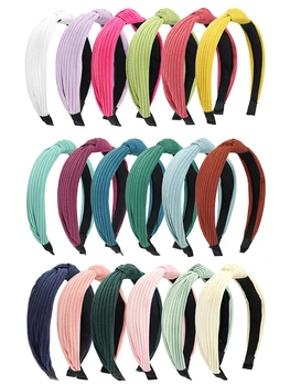 Модни панделки за коса 2023 г., ленти за коса, за жени и момичета, обикновена превръзка на главата, дизайнерски широка лента за коса, Аксесоари за коса, шапки