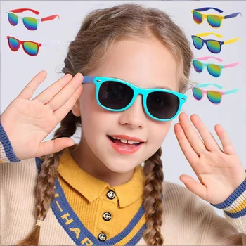 Детски Слънчеви Очила PC, Детски Класически Маркови Дизайнерски Очила TR90, Гъвкави Защитни Рамки, Сенки за Очила за Момчета И Момичета, Улични Очила