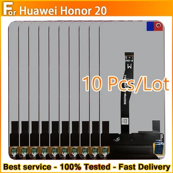 10 бр./100% Тест дисплей за Huawei Honor 20 LCD дисплей с сензорен екран, Преносим екран БЕЗ рамка/С рамка за Честта 20 LCD