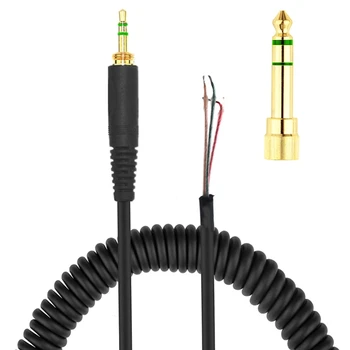 Спирален кабел за слушалки с приставка адаптер 3,5 мм, 6,5 mm DT 770 770PRO 990 990PRO