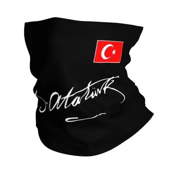 Ататюрк с флага на Турция, шарена кърпа, на шийката на носна кърпичка, фирмен шал на турското Ататюрк, вълшебен шал, топло балаклава, мъжки балаклава за риболов, Дишаща
