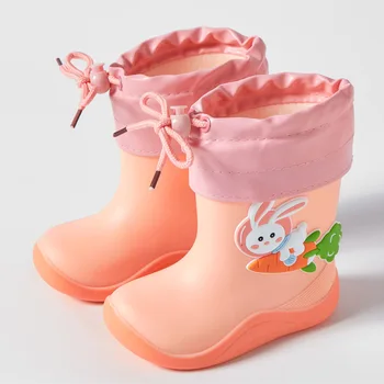 Детски непромокаеми ботуши, гумени ботуши за деца, непромокаемая детски обувки за момичета и момчета, дъждовна обувки с анимационни герои
