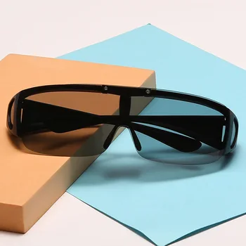 Сгъваеми поляризирани слънчеви очила за риболов на открито, мъжки и женски пълнозърнести очила, огледална флип-надолу на кутията