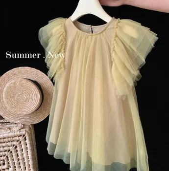 2023 Ново стилна рокля за момичета, модни летни памучни рокли за момичета 2-8 години EE713