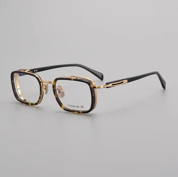 Рамки за очила от японски чист титан ръчно изработени, реколта мъжки оптични очила с високо качество, Очила по рецепта, дамски слънчеви очила