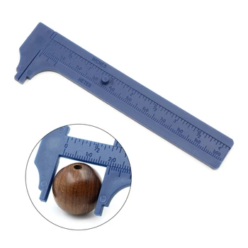 Удобен Подвижен сензор Пластмасов Штангенциркуль Линия инструмент за Измерване Двойни Везни мм/инч Мини Покет Състав 100 мм Бижута