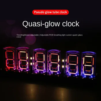 Цифров часовник с псевдосветящейся лампа RGB Прости кухи led Настолни Креативна декорация в Ретро стил