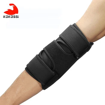 KoKossi, 1 бр. комплект, стабилизатор за подкрепа на лакътя с 2 подвижни метални гуми за лечение на миозита със синдром на кубитального тунела
