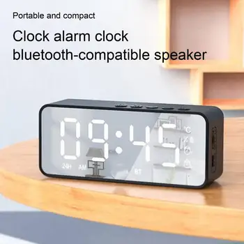 Slr цифров часовник с безжичен високоговорител G50 2-в-1, подкрепа TF карта, Bluetooth-съвместими будилник с високоговорител колона безжична
